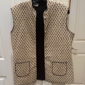 Stylish Black and Cream Women's Vest